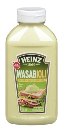 a bottle of wasabioli mayo